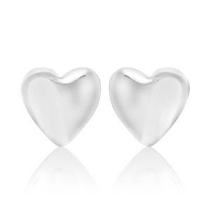 Vanbelle Sterling Silver Jewelry Heart Stud Earrings